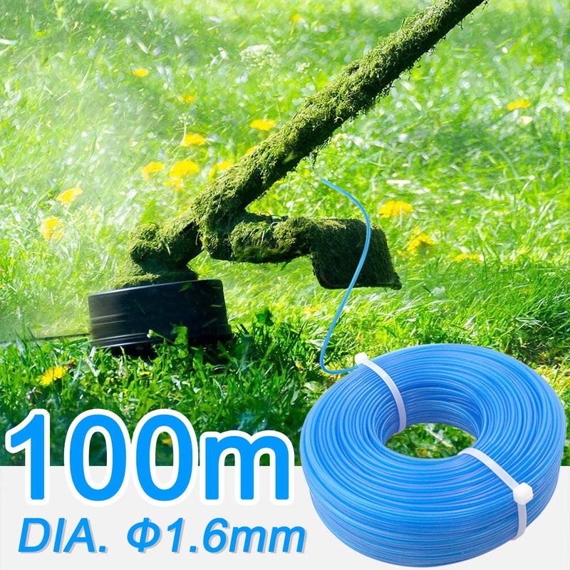Akuoly Grass Trimmer Line 328ft .065'' Weed Trimmer Spool Replacement, Nylon Material for String Trimmers, 1.6mm Diameter, Blue - Image 3